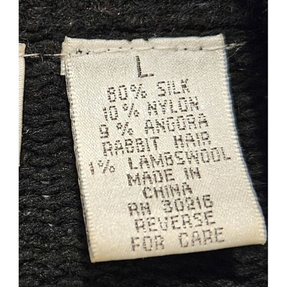 Cristina Woman Size L VTG Embellished Silk Angora blend Cardigan Art Colorful - Picture 7 of 8